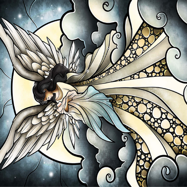 Child of Heaven Stained Glass - Mandie Manzano 100 Jigsaw Puzzle 3D Modell