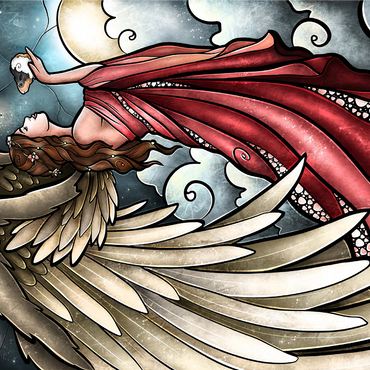 All Guineas Go to Heaven Stained Glass 1000 Jigsaw Puzzle 3D Modell