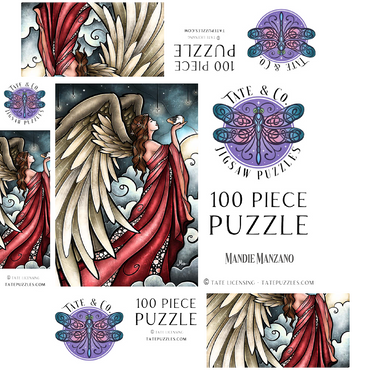 All Guineas Go to Heaven Stained Glass - Mandie Manzano 100 Jigsaw Puzzle box 3D Modell