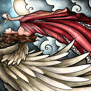 All Guineas Go to Heaven Stained Glass 500 Jigsaw Puzzle 3D Modell