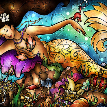 Mer De Lis Mermaid - Mandie Manzano 100 Jigsaw Puzzle 3D Modell