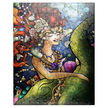 puzzleplate Croc A Doc Baby Stained Glass - Mandie Manzano 100 Jigsaw Puzzle