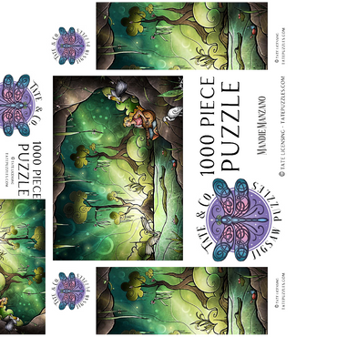 Bayou Enchantment Stained Glass 1000 Jigsaw Puzzle box 3D Modell