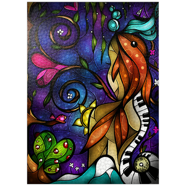 puzzleplate Do You Remember When we Met Stained Glass 1000 Jigsaw Puzzle