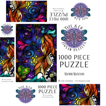 Do You Remember When we Met Stained Glass 1000 Jigsaw Puzzle box 3D Modell