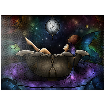 puzzleplate Worlds Away Stained Glass 1000 Jigsaw Puzzle