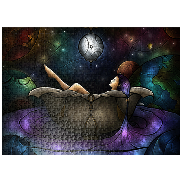 puzzleplate Worlds Away Stained Glass 500 Jigsaw Puzzle