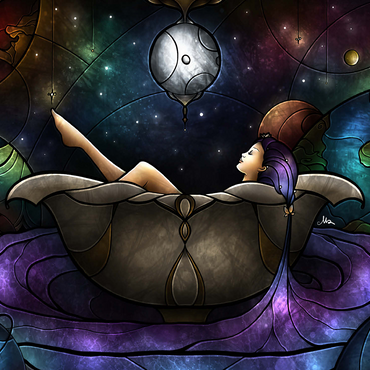 Worlds Away Stained Glass 500 Jigsaw Puzzle 3D Modell