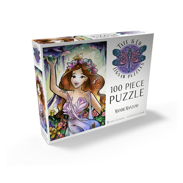 Flora the Fairy of Spring Stained Glass - Mandie Manzano 100 Jigsaw Puzzle box view2