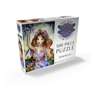 Flora the Fairy of Spring Stained Glass 500 Jigsaw Puzzle box view2