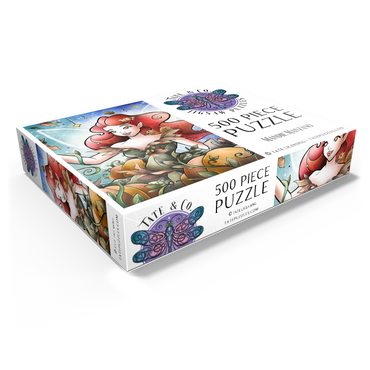 Hazel the Fairy of Autumn Stained Glass 500 Jigsaw Puzzle box view1