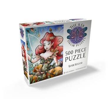 Hazel the Fairy of Autumn Stained Glass 500 Jigsaw Puzzle box view2