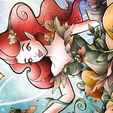 Hazel the Fairy of Autumn Stained Glass 500 Jigsaw Puzzle 3D Modell