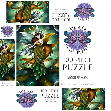 Midsummers Storm Stained Glass - Mandie Manzano 100 Jigsaw Puzzle box 3D Modell