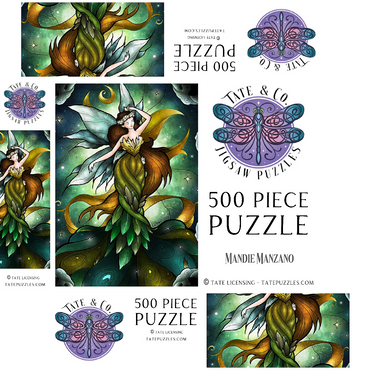 Midsummers Storm Stained Glass 500 Jigsaw Puzzle box 3D Modell