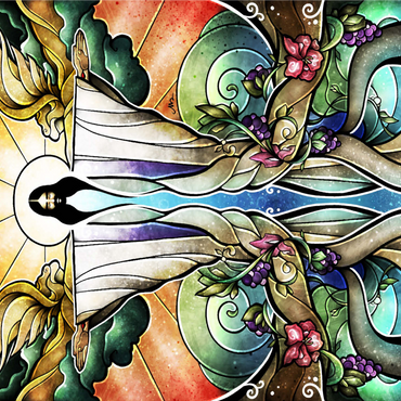 The Wells of Salvation Stained Glass 1000 Jigsaw Puzzle 3D Modell