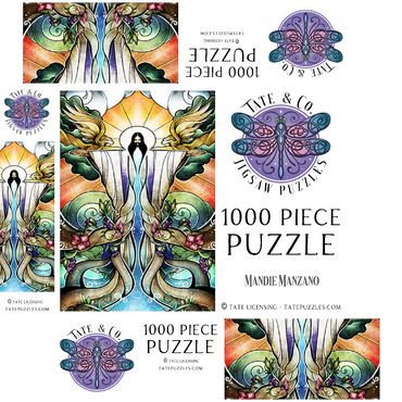 The Wells of Salvation Stained Glass 1000 Jigsaw Puzzle box 3D Modell