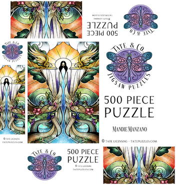 The Wells of Salvation Stained Glass 500 Jigsaw Puzzle box 3D Modell