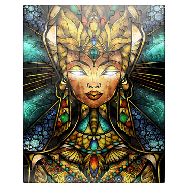 puzzleplate Nefertiri Stained Glass - Mandie Manzano 100 Jigsaw Puzzle