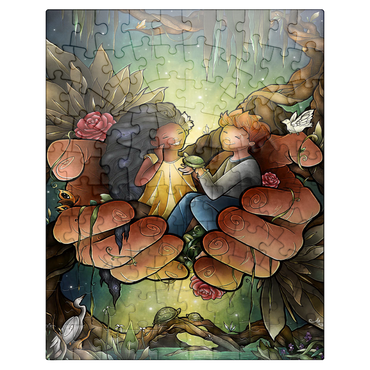 puzzleplate Love One Another Stained Glass - Mandie Manzano 100 Jigsaw Puzzle