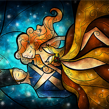 The Tin Soldier & His Ballerina Stained Glass 1000 Jigsaw Puzzle 3D Modell