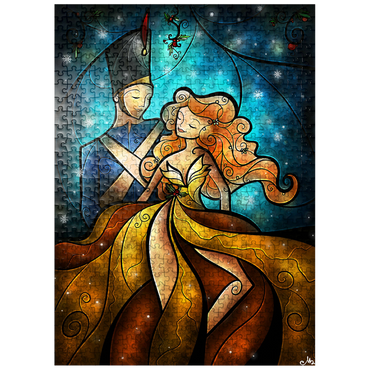 puzzleplate The Tin Soldier & His Ballerina Stained Glass 500 Jigsaw Puzzle