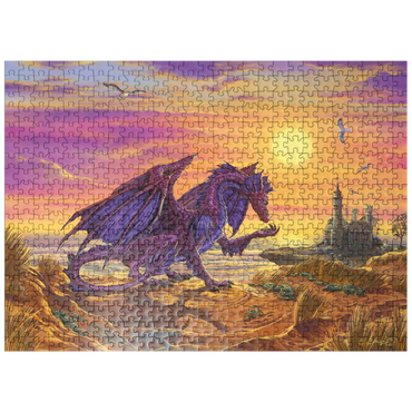puzzleplate Treasure By The Shore Dragon - Ed Beard Jr 500 Jigsaw Puzzle