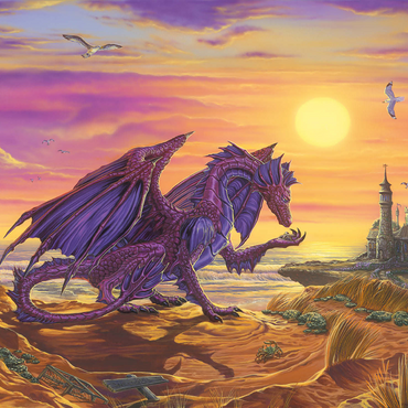 Treasure By The Shore Dragon - Ed Beard Jr 500 Jigsaw Puzzle 3D Modell