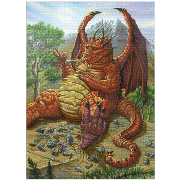 puzzleplate Lunch with a Toothpick Dragon - Ed Beard Jr 1000 Jigsaw Puzzle
