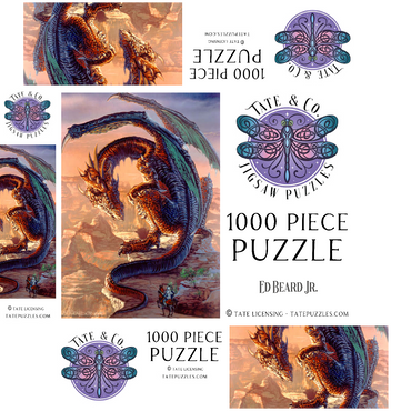Bravery Misplaced Dragon - Ed Beard Jr 1000 Jigsaw Puzzle box 3D Modell