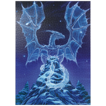 puzzleplate Caelestis Winter Spirit Dragon - Ed Beard Jr 1000 Jigsaw Puzzle