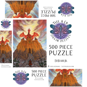 Dragon Lord's Magic Castle - Ed Beard Jr 500 Jigsaw Puzzle box 3D Modell