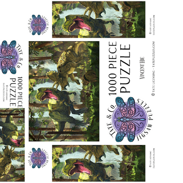 Protection Dinosaurs - Vincent Hie 1000 Jigsaw Puzzle box 3D Modell