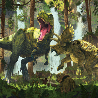 Protection Dinosaurs - Vincent Hie 100 Jigsaw Puzzle 3D Modell