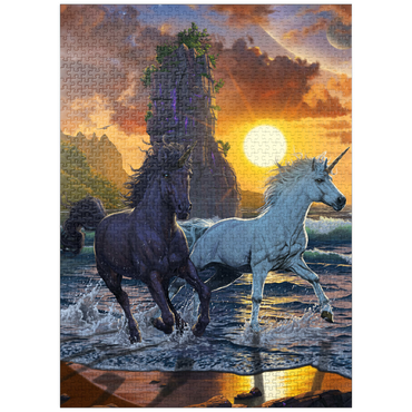puzzleplate Unicorns in Sunset - Vincent Hie 1000 Jigsaw Puzzle