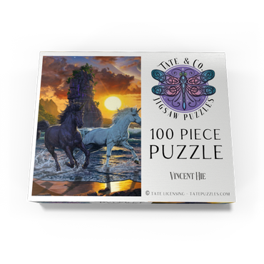 Unicorns in Sunset - Vincent Hie 100 Jigsaw Puzzle box view3