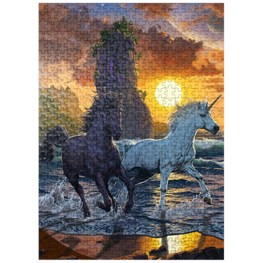 puzzleplate Unicorns in Sunset - Vincent Hie 500 Jigsaw Puzzle