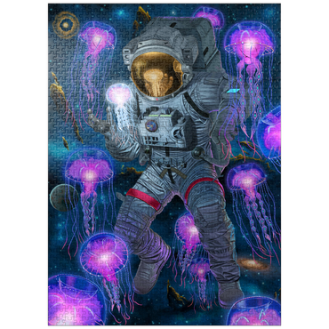 puzzleplate Cosmic Encounter Space Jellyfish Astronaut - Vincent Hie 1000 Jigsaw Puzzle