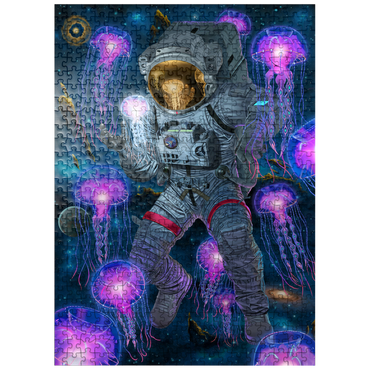 puzzleplate Cosmic Encounter Space Jellyfish Astronaut - Vincent Hie 500 Jigsaw Puzzle