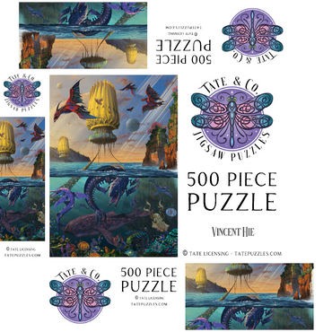 Cyris Alien World - Vincent Hie 500 Jigsaw Puzzle box 3D Modell