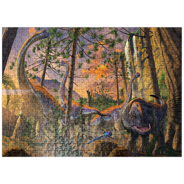 puzzleplate Brachiosaurus Family Dinosaurs - Vincent Hie 500 Jigsaw Puzzle