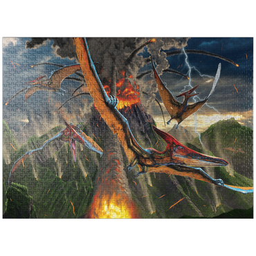 puzzleplate Eruption Dinosaurs - Vincent Hie 1000 Jigsaw Puzzle