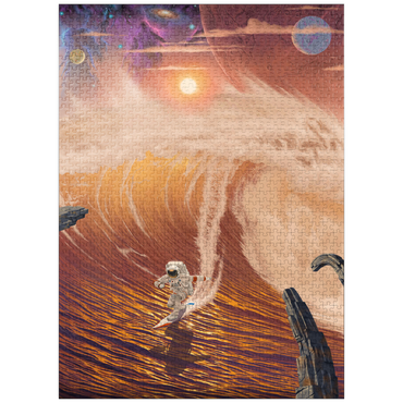 puzzleplate Riding the Wave Astronaut - Vincent Hie 1000 Jigsaw Puzzle