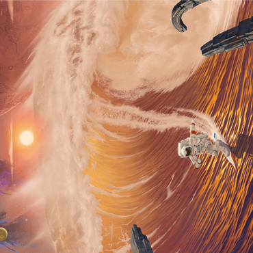 Riding the Wave Astronaut - Vincent Hie 1000 Jigsaw Puzzle 3D Modell