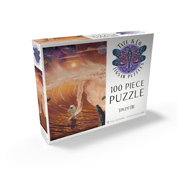 Riding the Wave Astronaut - Vincent Hie 100 Jigsaw Puzzle box view2