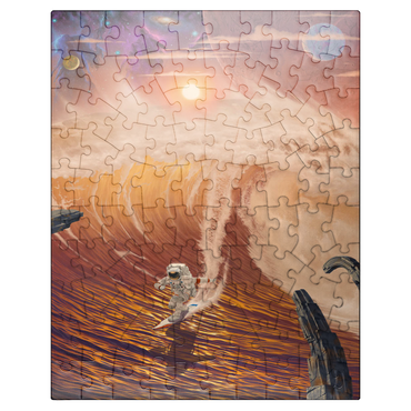 puzzleplate Riding the Wave Astronaut - Vincent Hie 100 Jigsaw Puzzle