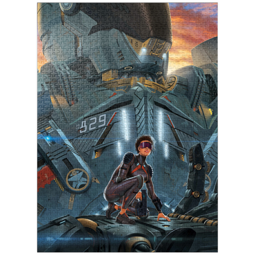 puzzleplate Searchlight Giant Robot - Vincent Hie 1000 Jigsaw Puzzle