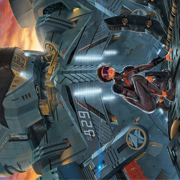 Searchlight Giant Robot - Vincent Hie 100 Jigsaw Puzzle 3D Modell