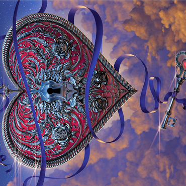 Heart and Key - Vincent Hie 1000 Jigsaw Puzzle 3D Modell