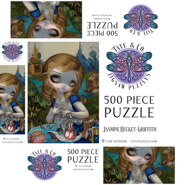 Alice in the Garden of Earthly Delights - Jasmine Becket-Griffith 500 Jigsaw Puzzle box 3D Modell